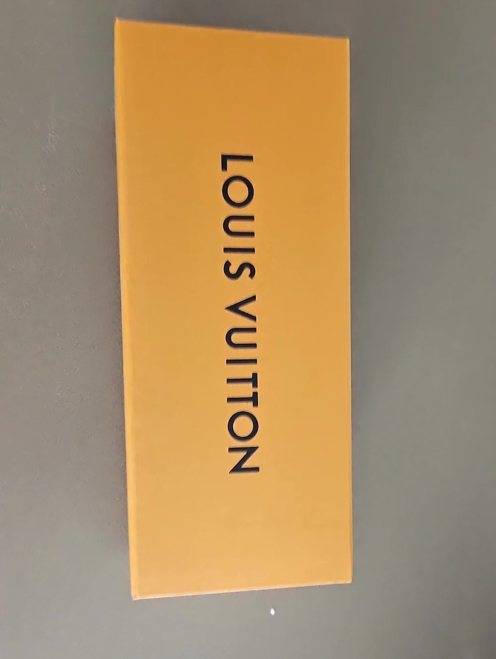 Louis Vuitton Orange Rectangular Box with Black Logo